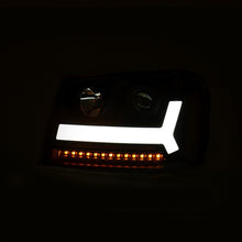 Load image into Gallery viewer, ANZO 2006-2009 Chevrolet Trailblazer Projector Headlights w/ Plank Style Design Black w/ Amber
