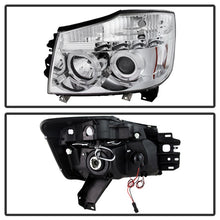 Load image into Gallery viewer, Spyder Nissan Titan 04-14/Armada 04-07 Projector Headlights LED Halo LED Chrm PRO-YD-NTI04-HL-C
