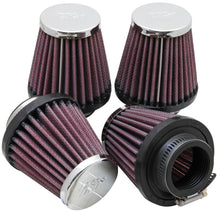 Load image into Gallery viewer, K&amp;N Universal Oval Chrome Filter 1 9/16 in. Flange 3 in. Base 2 inch Top 3 in. Height (4 Per Box)
