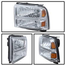 Load image into Gallery viewer, Xtune Ford F250/350/450 Super Duty 05-07 Crystal Headlights Chrome HD-JH-FS05-AM-C
