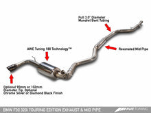 Load image into Gallery viewer, AWE Tuning BMW F30 320i Touring Exhaust w/Performance Mid Pipe - Diamond Black Tip (90mm)
