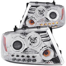 Load image into Gallery viewer, ANZO 2004-2008 Ford F-150 Projector Headlights w/ Halo and LED Chrome

