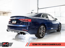 Load image into Gallery viewer, AWE Tuning Audi B9 S5 3.0T Touring Edition Exhaust - Black Diam Tips (102mm)
