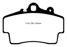 Load image into Gallery viewer, EBC 97-99 Porsche Boxster (Cast Iron Rotors only) 2.5 Yellowstuff Front Brake Pads
