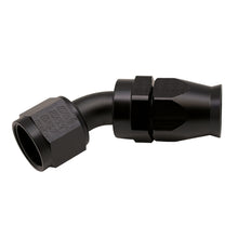 Load image into Gallery viewer, DeatschWerks 10AN Female Swivel 45-Degree Hose End PTFE (Incl Olive Insert) - Anodized Matte Black
