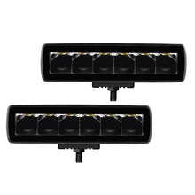 Load image into Gallery viewer, Go Rhino Xplor Blackout Series Sixline LED Spot Light Kit (Surface/Threaded Stud Mount) - Blk (Pair)
