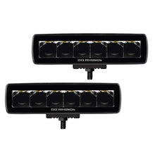 Load image into Gallery viewer, Go Rhino Xplor Blackout Series Sixline LED Spot Light Kit (Surface/Threaded Stud Mount) - Blk (Pair)
