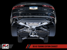 Load image into Gallery viewer, AWE Tuning Audi B9 A5 Touring Edition Exhaust Dual Outlet - Diamond Black Tips (Includes DP)
