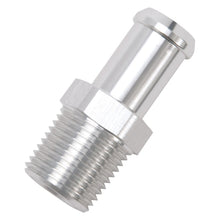 Load image into Gallery viewer, Edelbrock Hose End Straight 1/2In NPT to 5/8In Barb Clear Anodize
