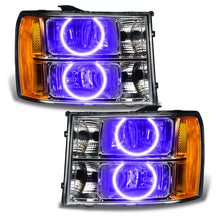 Load image into Gallery viewer, Oracle Lighting 07-13 GMC Sierra Pre-Assembled LED Halo Headlights - (Round Ring Design) -UV/Purple
