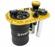 Load image into Gallery viewer, Fuelab Quick Service Surge Tank w/No Lift Pump &amp; Dual 500LPH Brushless Pumps w/Controller - Gold

