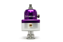 Load image into Gallery viewer, Fuelab 555 Carb Adjustable FPR Blocking 1-3 PSI (1) -8AN In (2) -8AN Out - Purple
