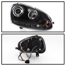 Load image into Gallery viewer, Spyder Volkswagen GTI 06-09/Jetta 06-09 Halogen Model Only - LED Halo DRL Black PRO-YD-VG06-HL-BK

