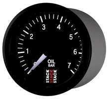 Load image into Gallery viewer, Autometer Stack 52mm 0-7 Bar M10 Male Pro Stepper Motor Oil Pressure Gauge - Black

