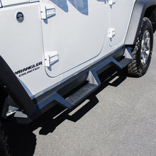 Load image into Gallery viewer, Westin/HDX 07-17 Jeep Wrangler Unlimited Drop Nerf Step Bars - Textured Black
