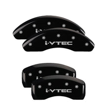 Load image into Gallery viewer, MGP 4 Caliper Covers Engraved Front &amp; Rear Pontiac Black Finish Silver Char 2007 Pontiac Solstice
