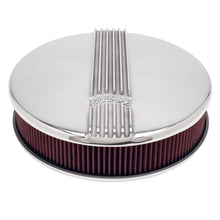 Load image into Gallery viewer, Edelbrock Air Cleaner Classic Series Round Aluminum Top Cloth Element 14In Dia X 3 9In Polished

