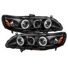 Load image into Gallery viewer, Spyder Honda Accord 98-02 1PC Projector Headlights LED Halo Amber Reflctr Blk PRO-YD-HA98-AM-BK
