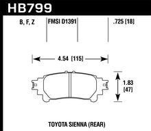 Load image into Gallery viewer, Hawk 14-16 Toyota Highlander HPS 5.0 Rear Brake Pads
