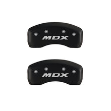 Load image into Gallery viewer, MGP 4 Caliper Covers Engraved Front Acura Engraved Rear MDX Red finish silver ch
