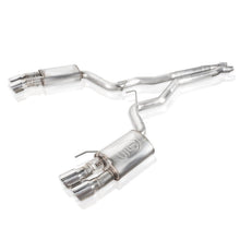 Load image into Gallery viewer, Stainless Works 2018+ Ford Mustang GT 3in Redline Series Catback X-Pipe w/Active Valves &amp; Quad Tips
