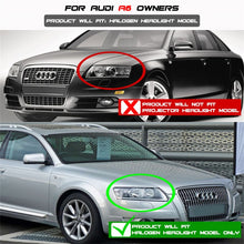 Load image into Gallery viewer, Spyder Audi A6 05-07 Projector Headlights Halogen Model Only - DRL Black PRO-YD-ADA605-DRL-BK
