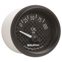 Load image into Gallery viewer, Autometer GT Series 52mm Short Sweep Electronic 0-100 psi Oil Pressure
