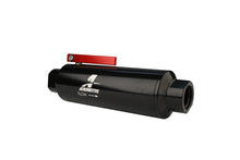 Load image into Gallery viewer, Aeromotive In-Line AN-10 Filter w/Shutoff Valve 100 Micron SS Element - Black Anodize Finish
