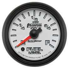 Load image into Gallery viewer, Autometer Phantom II 52mm Full Sweep Electronic 0-280 ohm Fuel Level Programmable E-F Range Gauge
