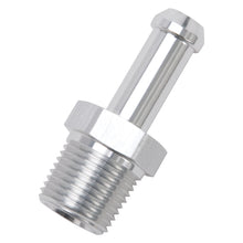 Load image into Gallery viewer, Edelbrock Hose End Straight 3/8In NPT to 3/8In Barb Clear Anodize
