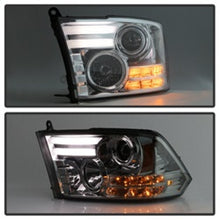 Load image into Gallery viewer, Spyder Dodge Ram 13-15 Projector Headlights Light Bar DRL Smoke PRO-YD-DR13-LBDRL-SM
