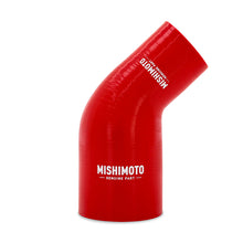 Load image into Gallery viewer, Mishimoto Silicone Reducer Coupler 45 Degree 2in to 3in - Red
