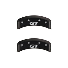 Load image into Gallery viewer, MGP 4 Caliper Covers Engraved Front Mustang Engraved Rear SN95/GT Red finish silver ch
