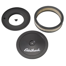 Load image into Gallery viewer, Edelbrock Air Cleaner Pro-Flo Series Round Steel Top Paper Element 10In Dia X 3 5In Black
