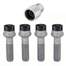 Load image into Gallery viewer, McGard Wheel Lock Bolt Set - 4pk. (Radius Seat) M14X1.5 / 17mm Hex / 45.0mm Shank Length - Black
