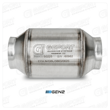 Load image into Gallery viewer, GESI G-Sport 400 CPSI GEN 2 EPA Compliant 2.5in Inlet/Outlet Catalytic Converter-4in x 4in-350-500HP
