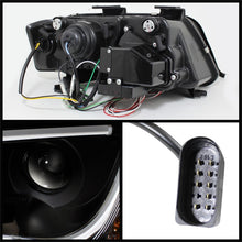 Load image into Gallery viewer, Spyder Audi A6 02-04 Projector Headlights Halogen ModelLight Tube DRL Blk PRO-YD-ADA601-LTDRL-BK
