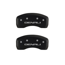 Load image into Gallery viewer, MGP 4 Caliper Covers Engraved Front &amp; Rear Denali Red finish silver ch
