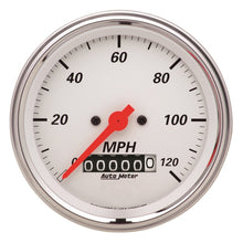Load image into Gallery viewer, Autometer Arctic White 3-3/8in Electric Speedometer with Wheel Odometer/ 2-1/16in Oil Pressure

