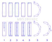 Load image into Gallery viewer, King Ford V8 4.6L/5.4L SOHC Coated (Size .026) Crankshaft Main Bearings (Set of 5)
