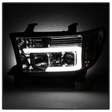 Load image into Gallery viewer, Spyder 07-13 Toyota Tundra V2 Light Bar DRL Projector Headlights - Chrome (PRO-YD-TTU07V2-LB-C)
