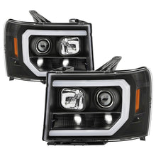 Load image into Gallery viewer, Spyder 07-13 GMC Sierra 1500-3500 Ver 2 Proj Headlights - DRL LED - All Blk PRO-YD-GS07V2-LBDRL-BKV2

