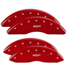 Load image into Gallery viewer, MGP 4 Caliper Covers Engraved Front &amp; Rear MGP Red finish silver ch
