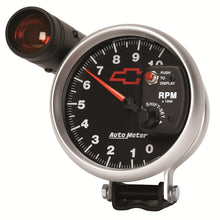 Load image into Gallery viewer, Autometer GM Bowtie Black 5in 10000 RPM Pedestal Electronic Tachometer w/ Ext Shift Light
