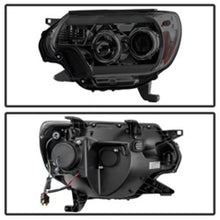 Load image into Gallery viewer, Spyder Toyota Tacoma 12-16 Projector Headlights Light Bar DRL Smoke PRO-YD-TT12-LBDRL-SM
