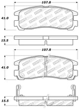 Load image into Gallery viewer, StopTech Performance 4/89-99 Mitsubishi Eclipse GST Rear Brake Pads
