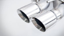 Load image into Gallery viewer, Stainless Works 2016-18 Cadillac CTS-V Sedan Axleback System Dual-Mode Turbo Mufflers 4in Tips
