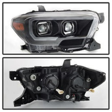 Load image into Gallery viewer, xTune Toyota Tacoma 16-18 DRL Light Bar Projector Headlights - Black PRO-JH-TTA16-LBDRL-BK
