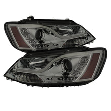 Load image into Gallery viewer, Spyder Volkswagen Jetta 11-14 Projector Headlights Halogen Light Tube DRL Smke PRO-YD-VJ11-LTDRL-SM
