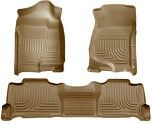 Load image into Gallery viewer, Husky Liners 07-13 GM Escalade ESV/Avalanche/Suburban WeatherBeater Tan Front/2nd Row Floor Liners
